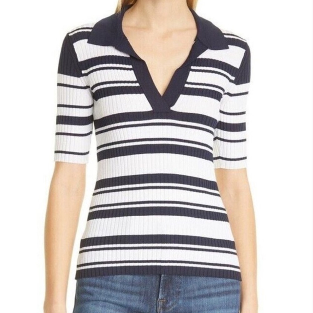 Baum und Pferdgarten Navy Blue Stripe Cecela Stripe Knit Top M